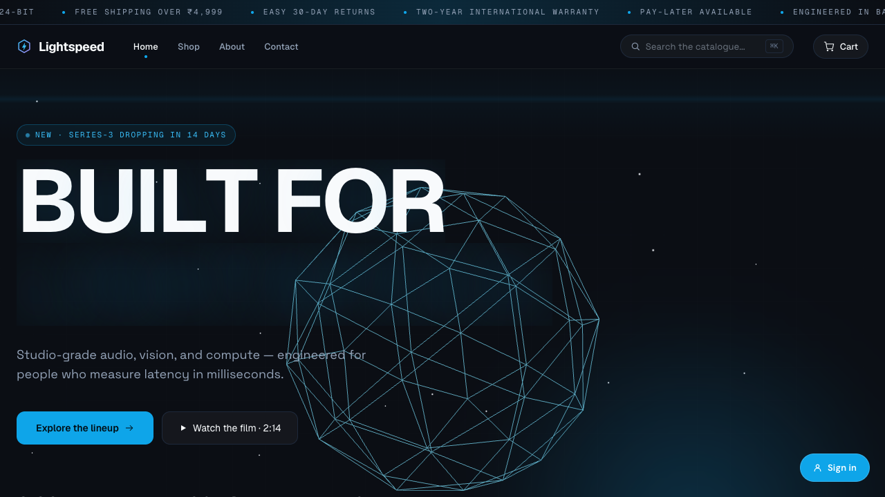 Lightspeed theme preview